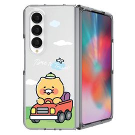 [S2B] KAKAO FRIENDS CHOONSIK Clear Slim Case for Galaxy Z Fold6 – Precise Fit, Transparent PC Material, Microdot Coating, Wireless Charging Compatible - Made in Korea